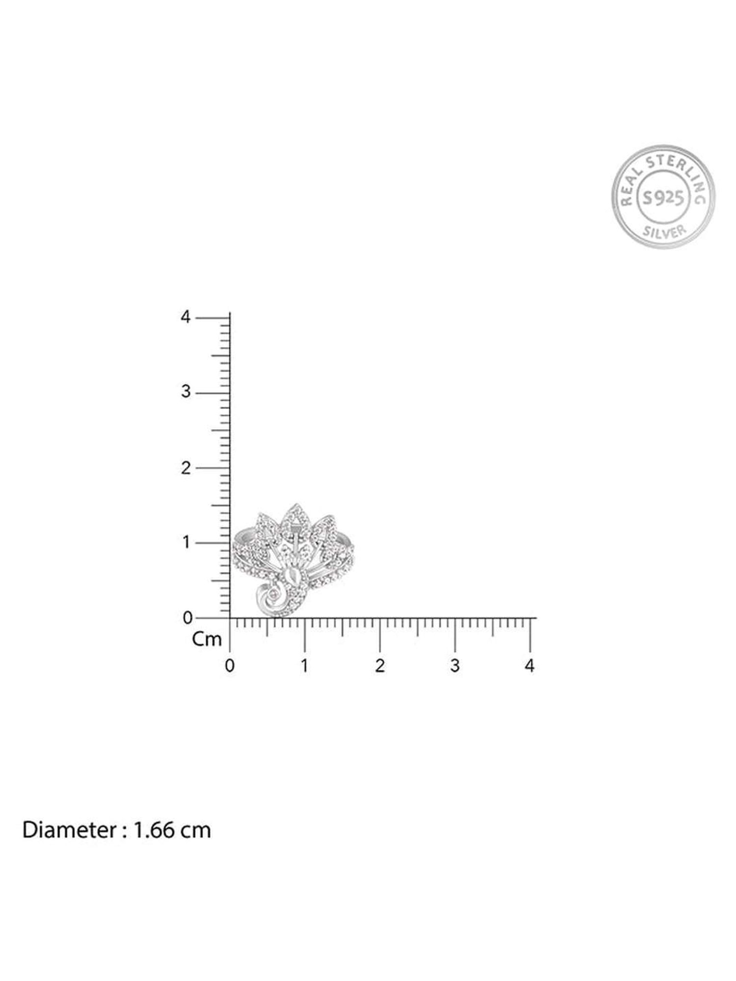 GIVA 925 Silver Peacock On a Throne Ring for Women & Girls