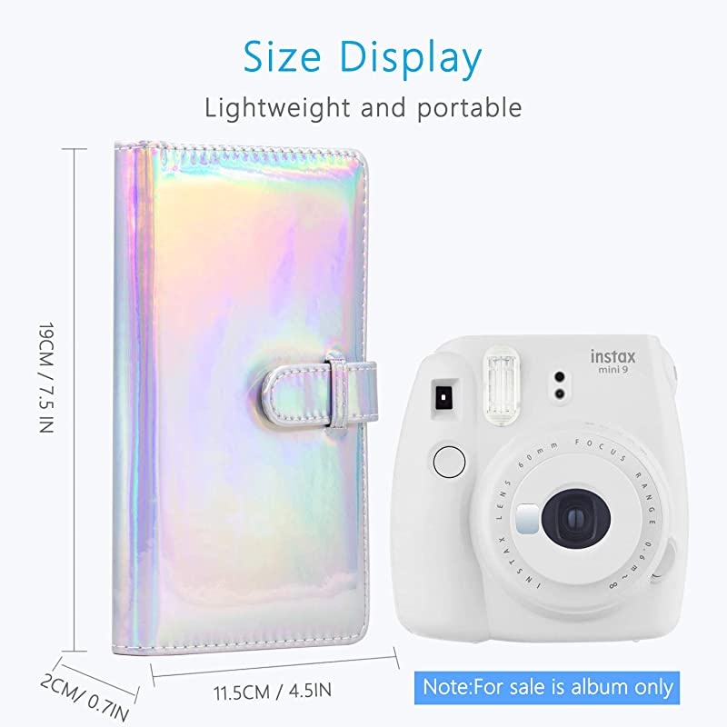 96 Pockets Mini Photo Album for Fujifilm Instax Mini Camera Polaroid Snap Z2300 SocialMatic Instant Cameras amp Zip Instant Printer Magic Silver