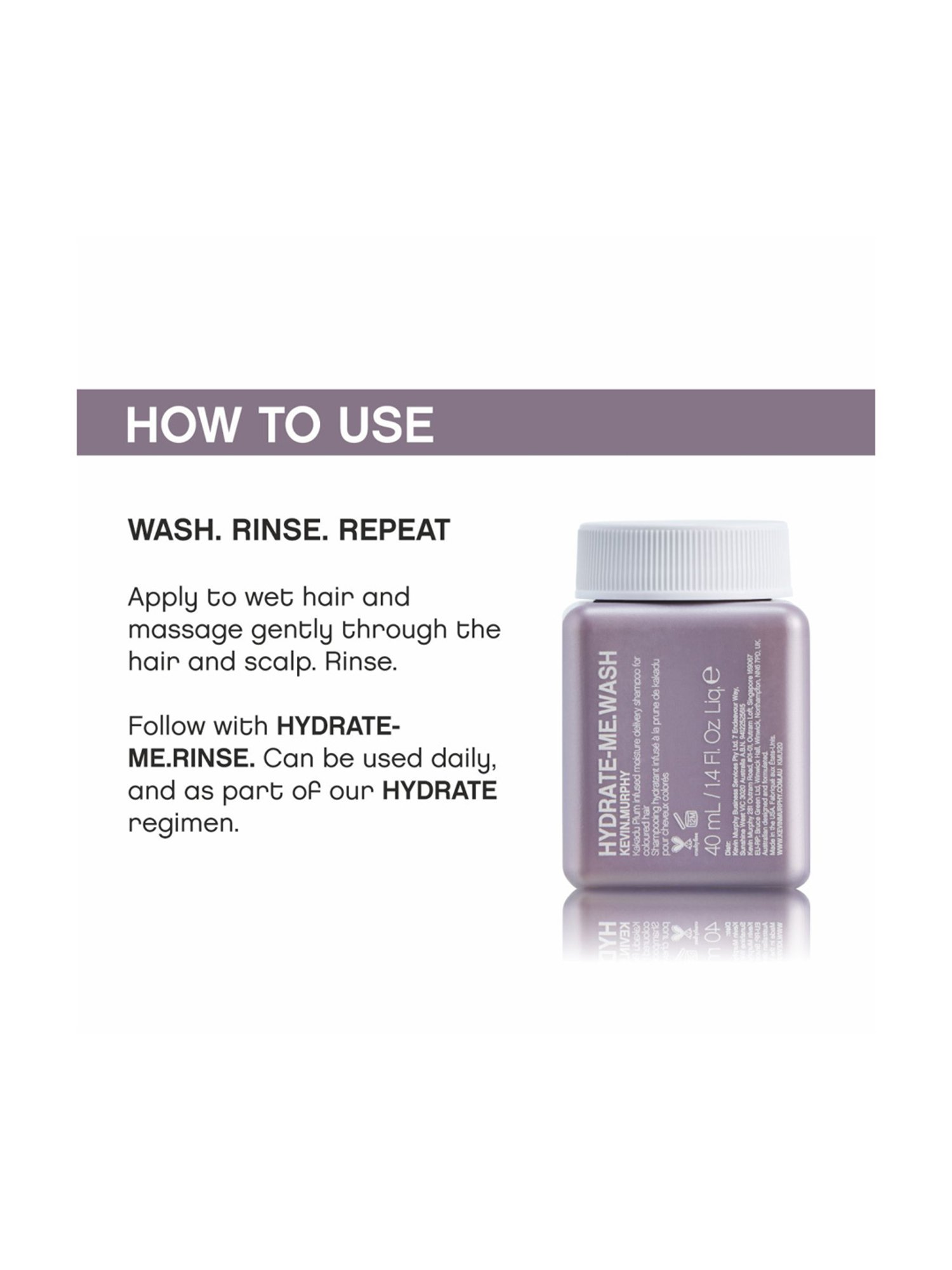 KEVIN MURPHY HYDRATE-ME.WASH 40 ML