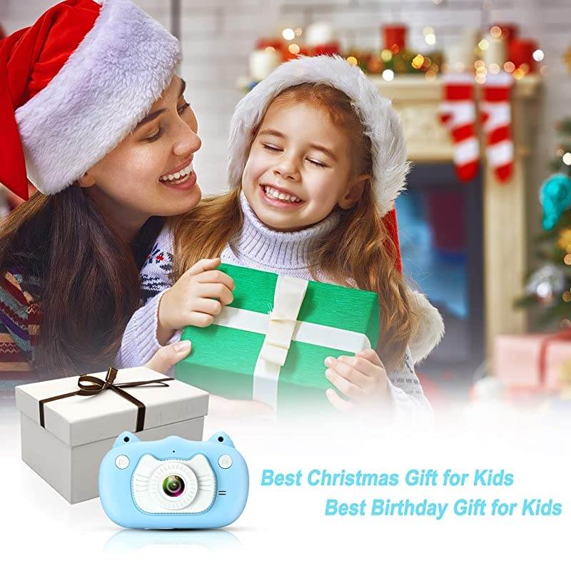 Kids Digital Camera for Boys Girls Gift, Dual Lens 1080P 12MP FHD Child Toy Camera Camcorder with Zoom Function &16GB SD Card for Age 3-10