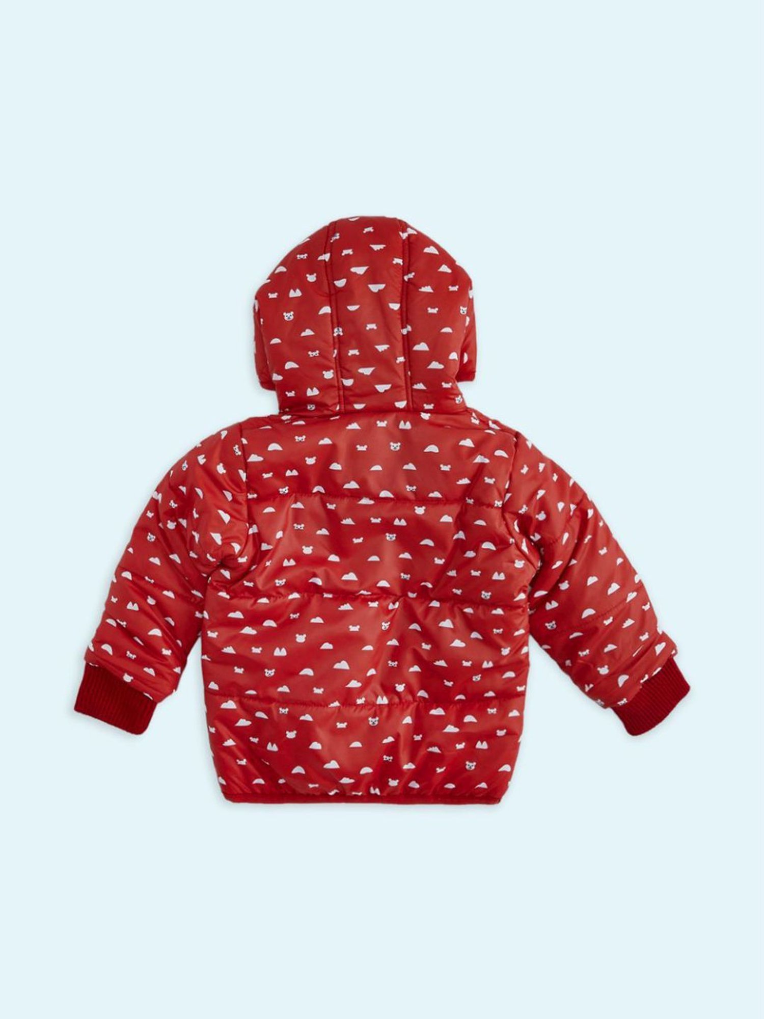 Pantaloons Baby Red Printed Full Sleeves Jacket