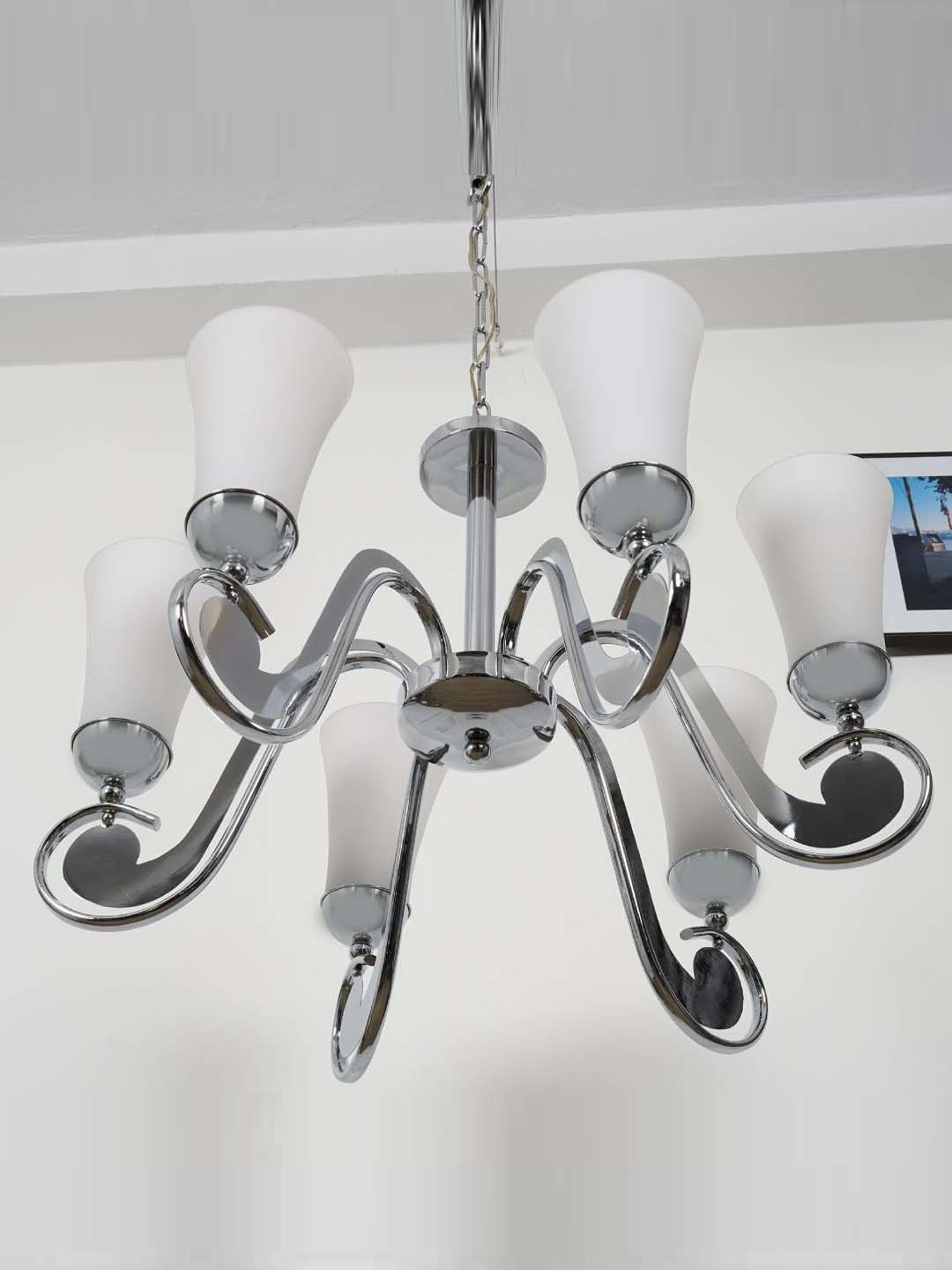 Kapoor Lamp Shades Antique Brass & Champagne Catalina 5 Light Chandelier