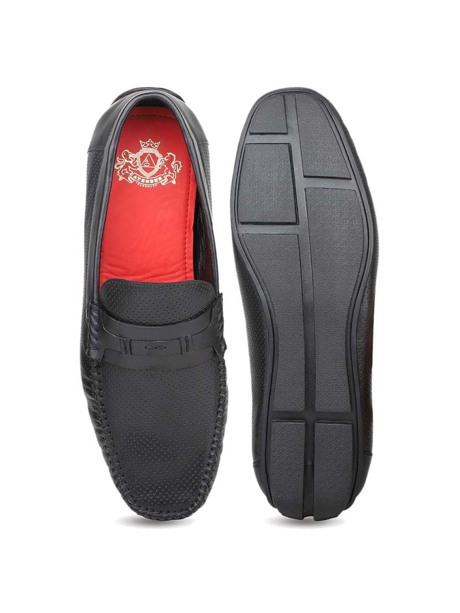 Atesber Men's Black Casual Loafers