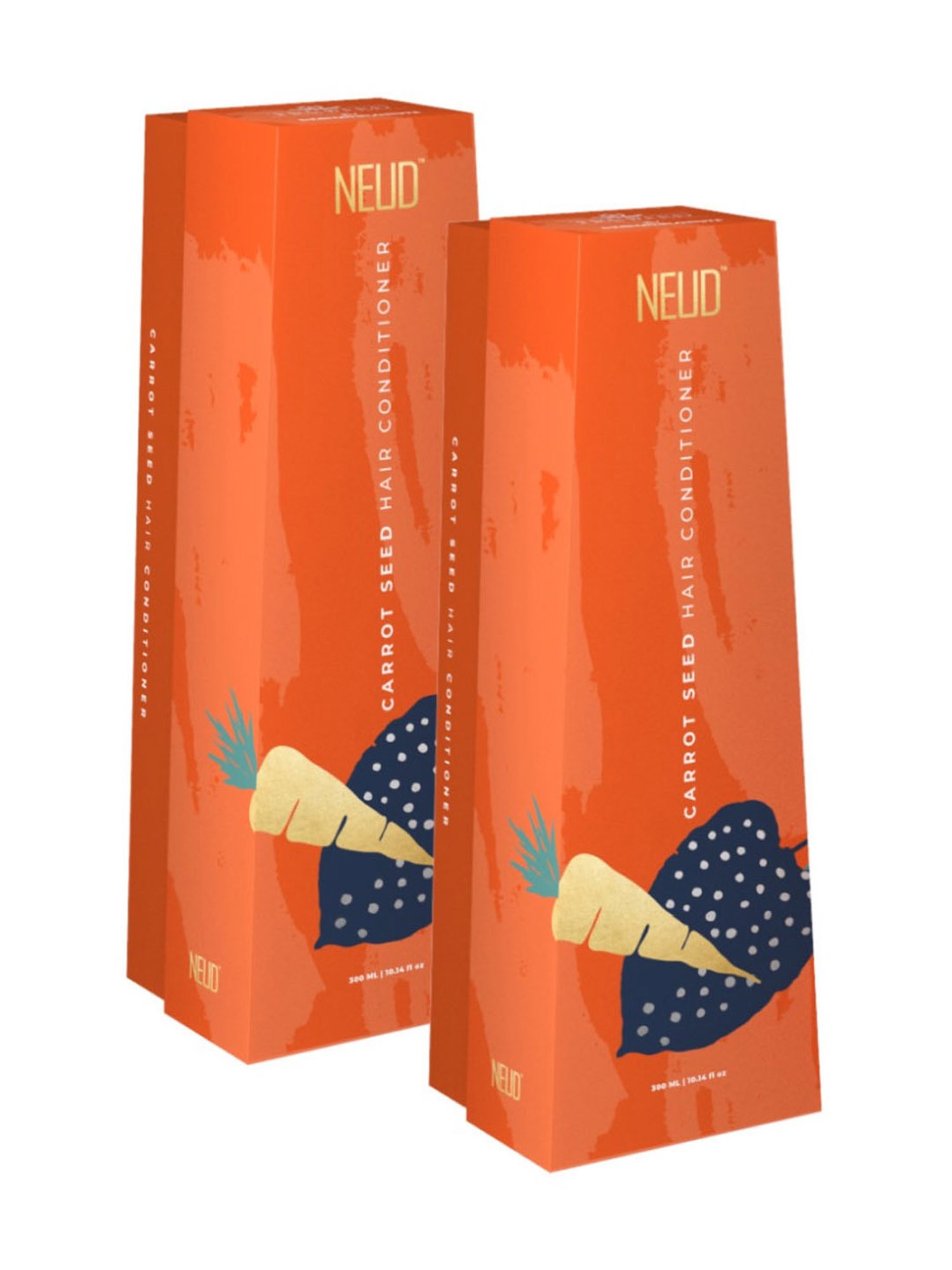 NEUD Carrot Seed Premium Hair Conditioner - 300 ml Each (Pack of 2)