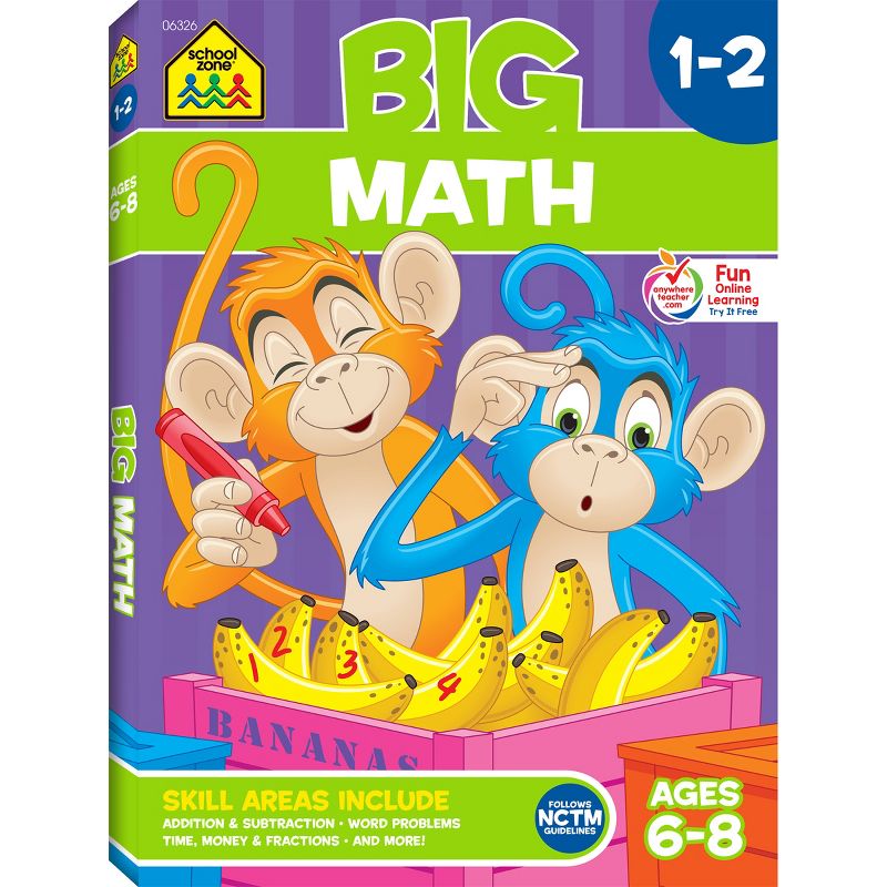 Big Math Workbook Grades 1-2, Ages 6-8 (School Zone Publishing) (Paperback)