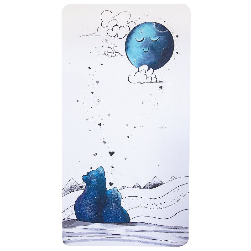 JumpOff Jo Fitted Crib Sheet - Cotton Crib Sheet for Standard Sized Crib Mattresses - Hypoallergenic and Breathable - 28 x 52 Inches - Mama Bear Blue