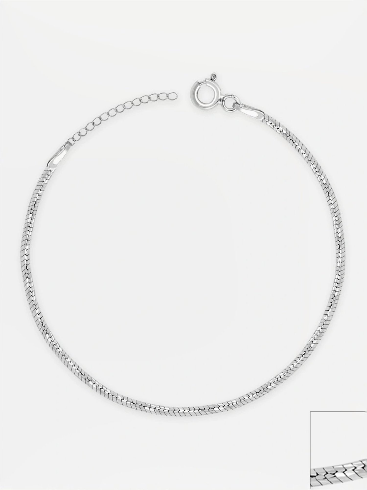Touch925 Classic Textured Silver Anklet for Women