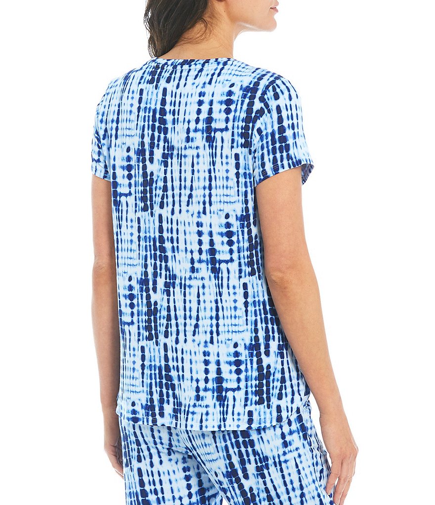 iRelax Printed French Terry Short Sleeve Coordinating Sleep Tee