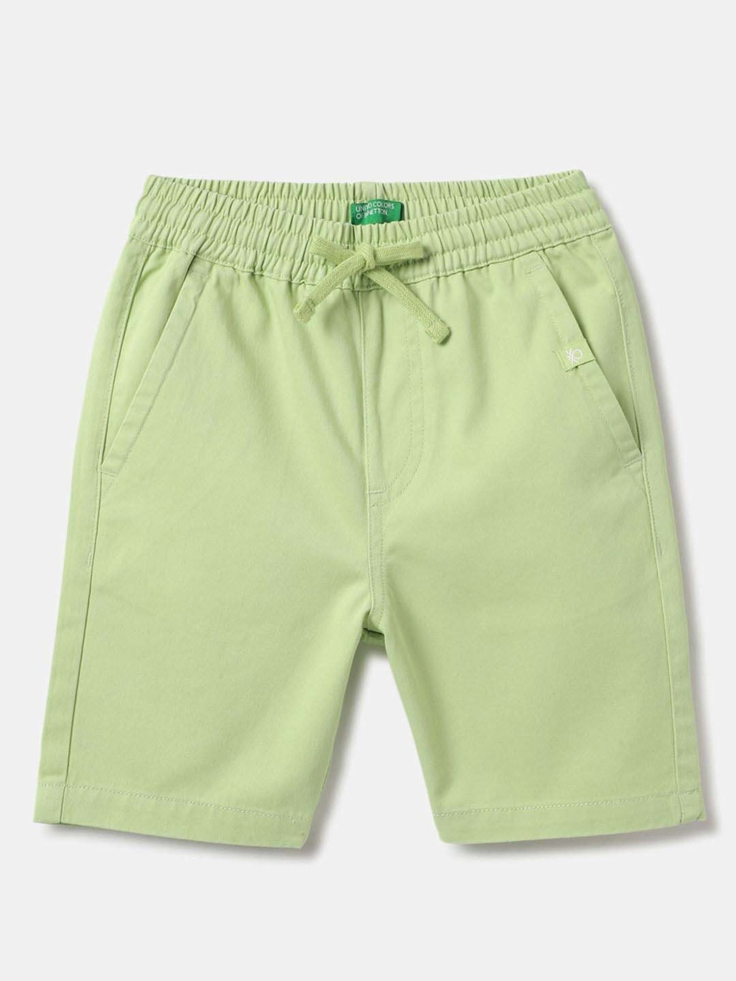 United Colors of Benetton Kids Green Cotton Regular Fit Short