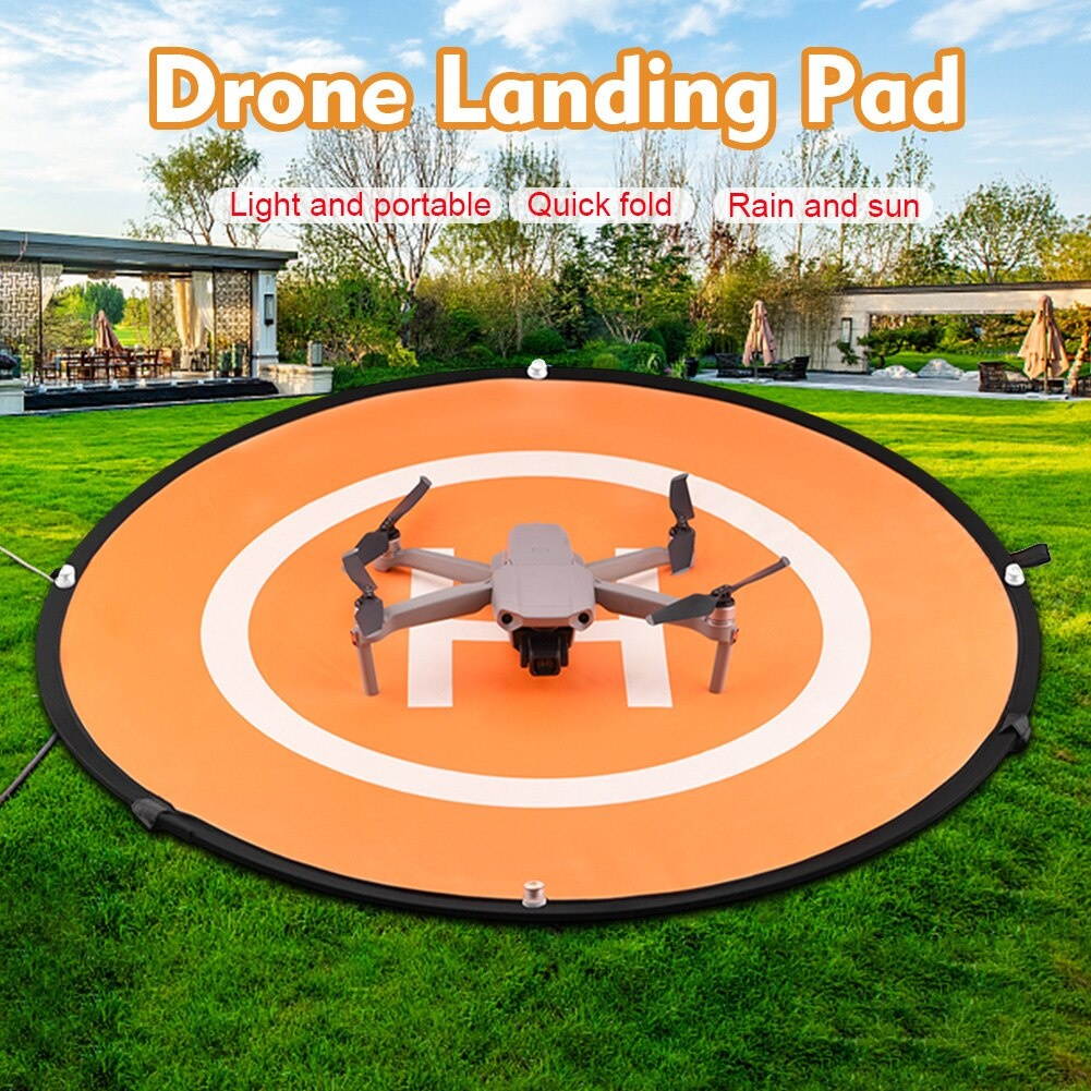 75cm Outdoor Round Night Flight Light Landing Pad ABS Waterproof Foldable Universal Drone Portable For DJI Mavic Air 2