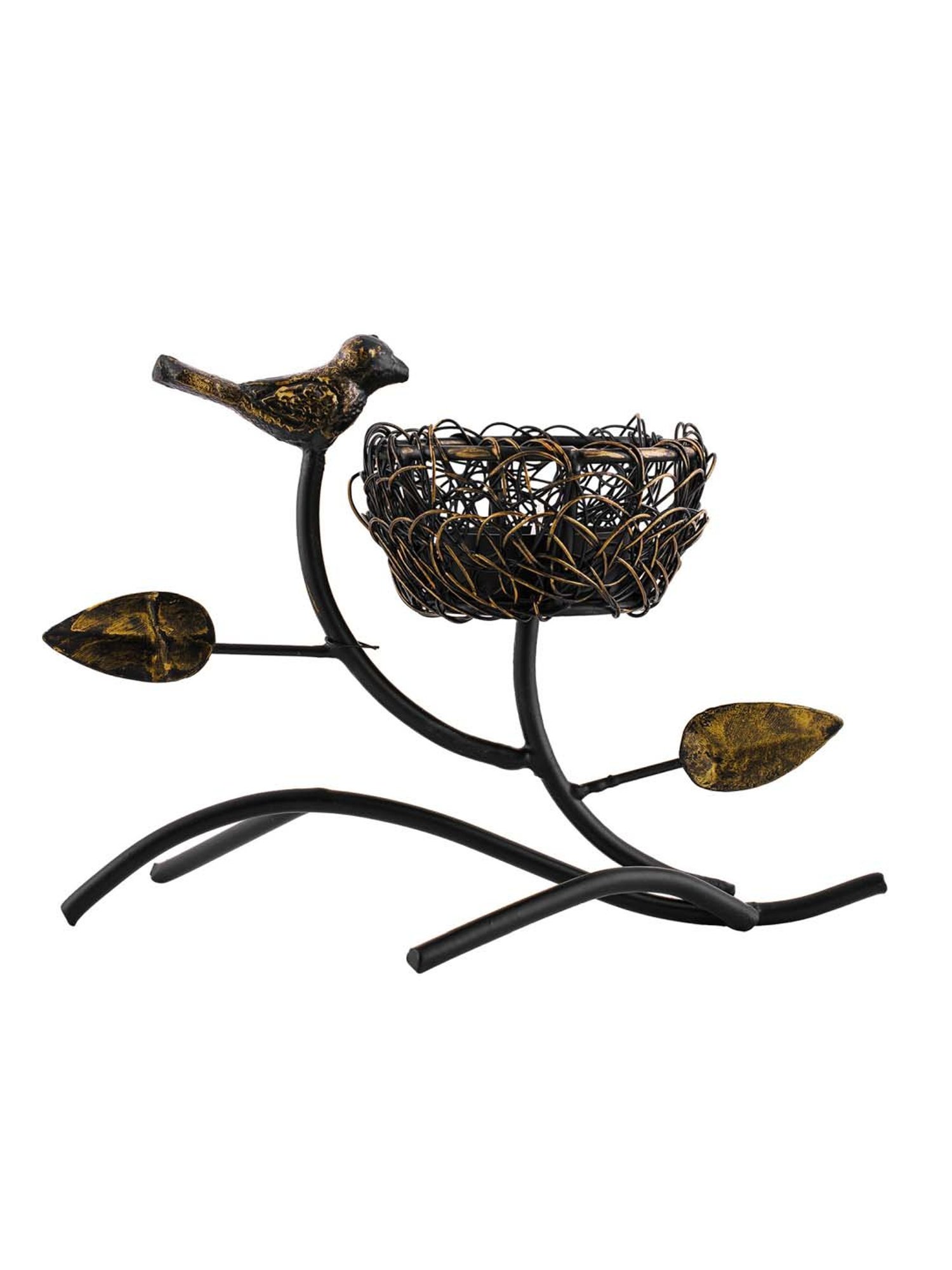Homesake 'Diwali' Black Metal Nested Candle Holder - Set of 1