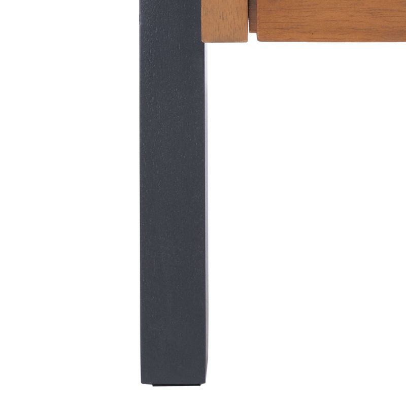 71.96" Lavina 3 Shelves and 1 Door Etagere Natural/Charcoal - Safavieh