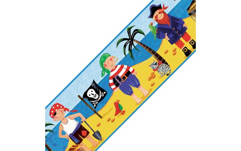 Treasure Hunt Pirates Prepasted Wallpaper Border - Sure Strip..