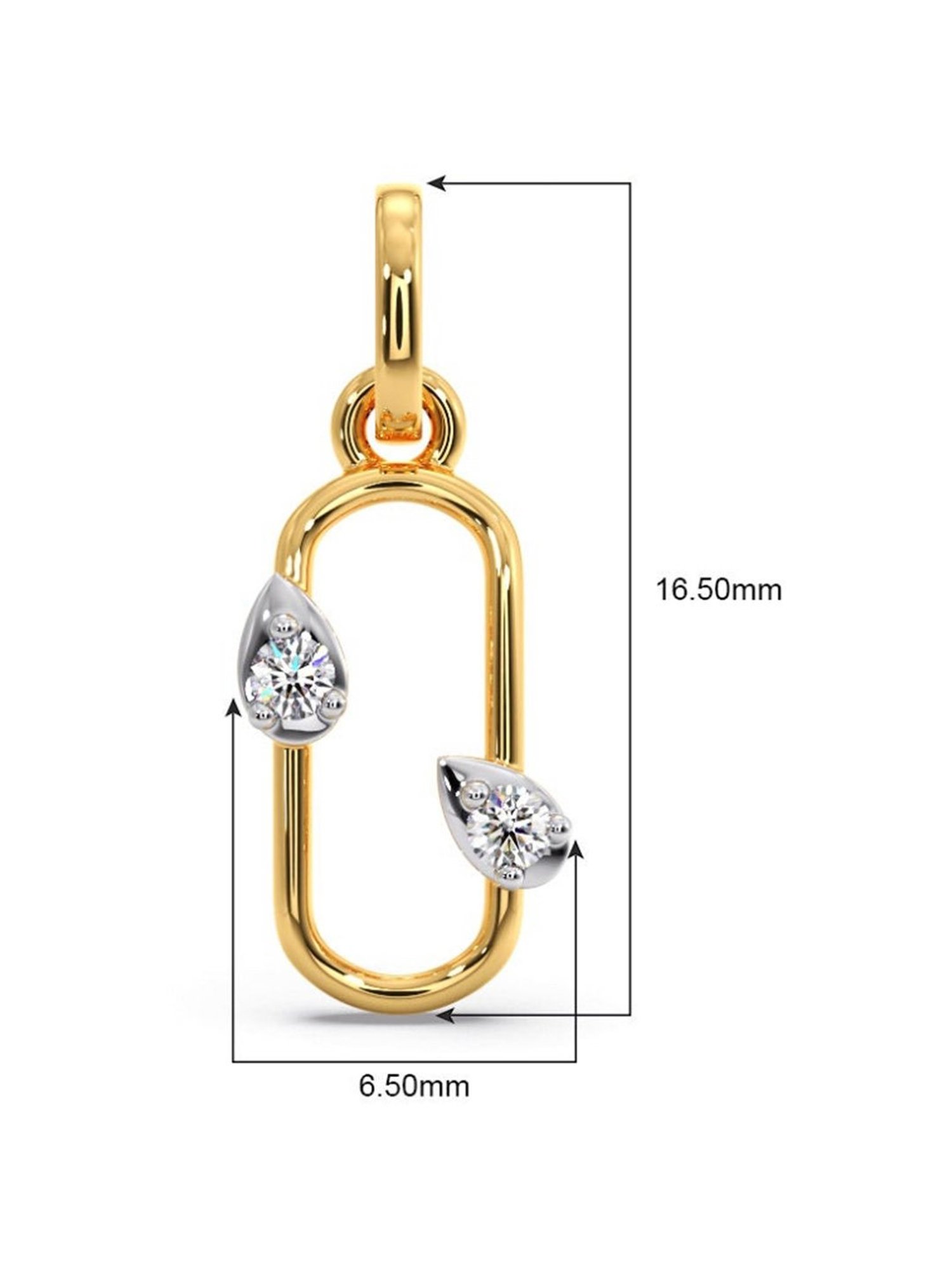Joyalukkas 18k Gold & Diamond Pendant with Chain