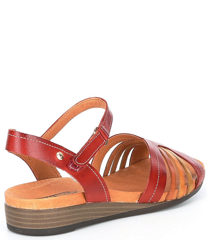 Pikolinos Ibiza Leather Whipstitch Detail Sandals