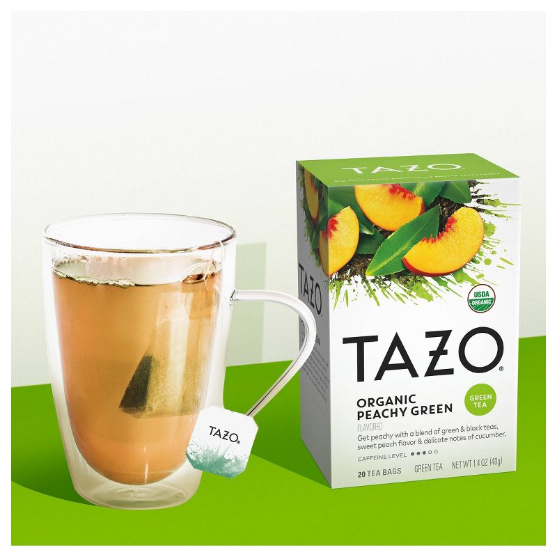 Tazo Organic Peachy Green Tea - 20ct