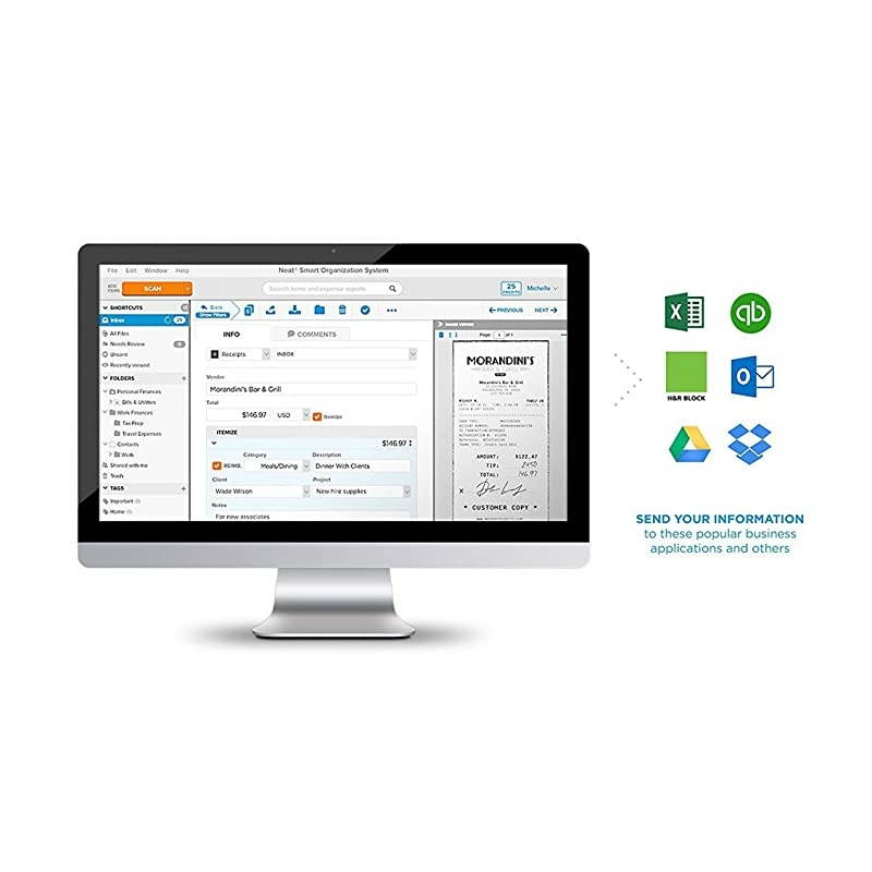 ScanSnap iX100 Mobile Scanner Powered with Neat 1 Year Neat Premium License