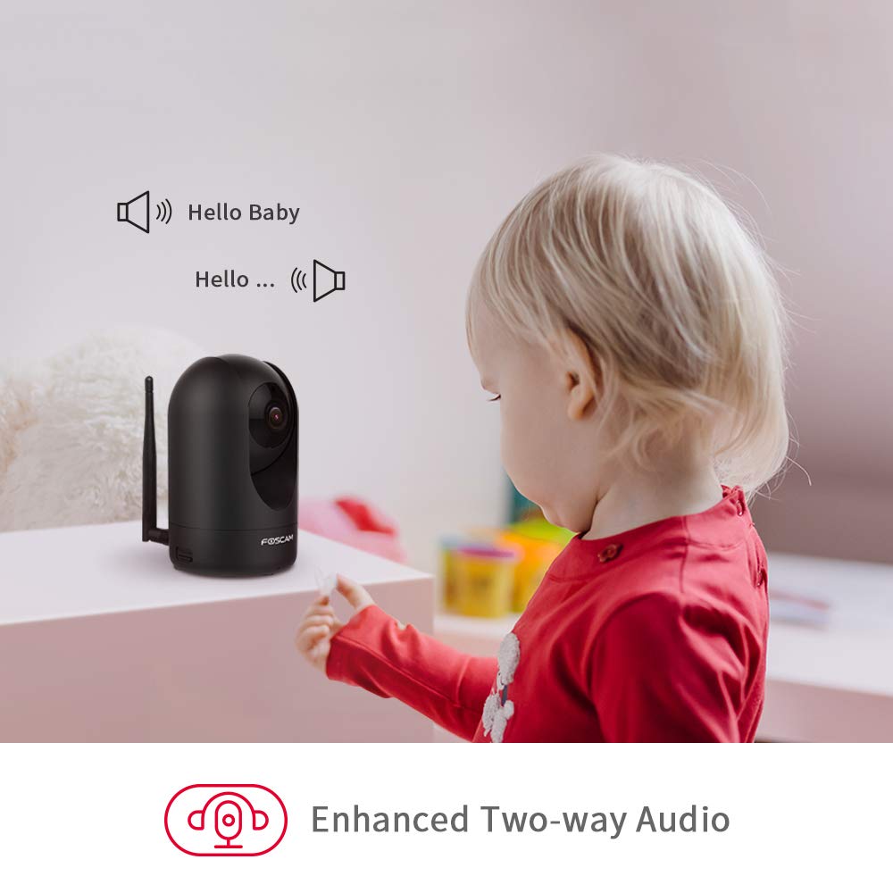 Foscam Super HD 4MP WiFi Pan/Tilt IP Indoor Camera, 2.4/5GHz Dual-Band Security Surveillance System with Motion Detection and 33ft Night Vision, Free Cloud Storage Service, Remote Monitor, White