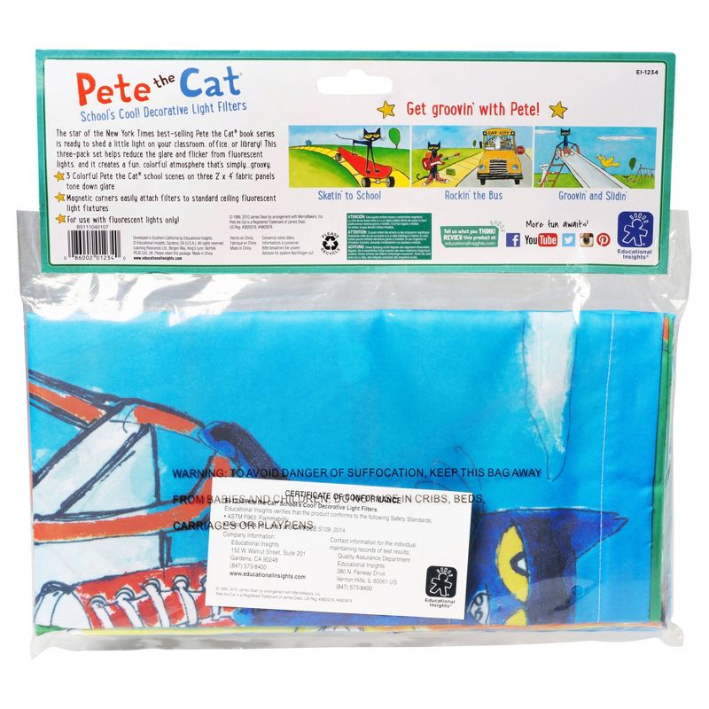 Educational Insights Pete the Cat School's Cool! Decorative Light Filters