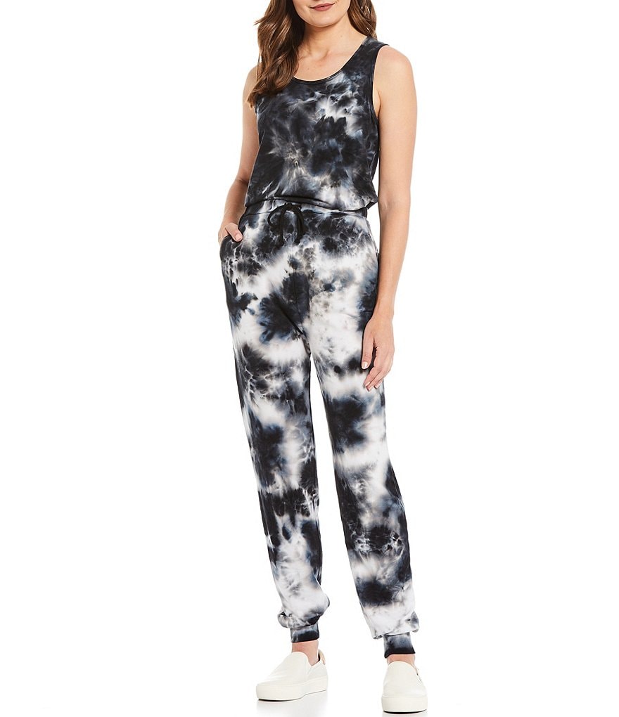 Kinesis Tie Dye Sleeveless Scoop Neck Weekender Jumpsuit
