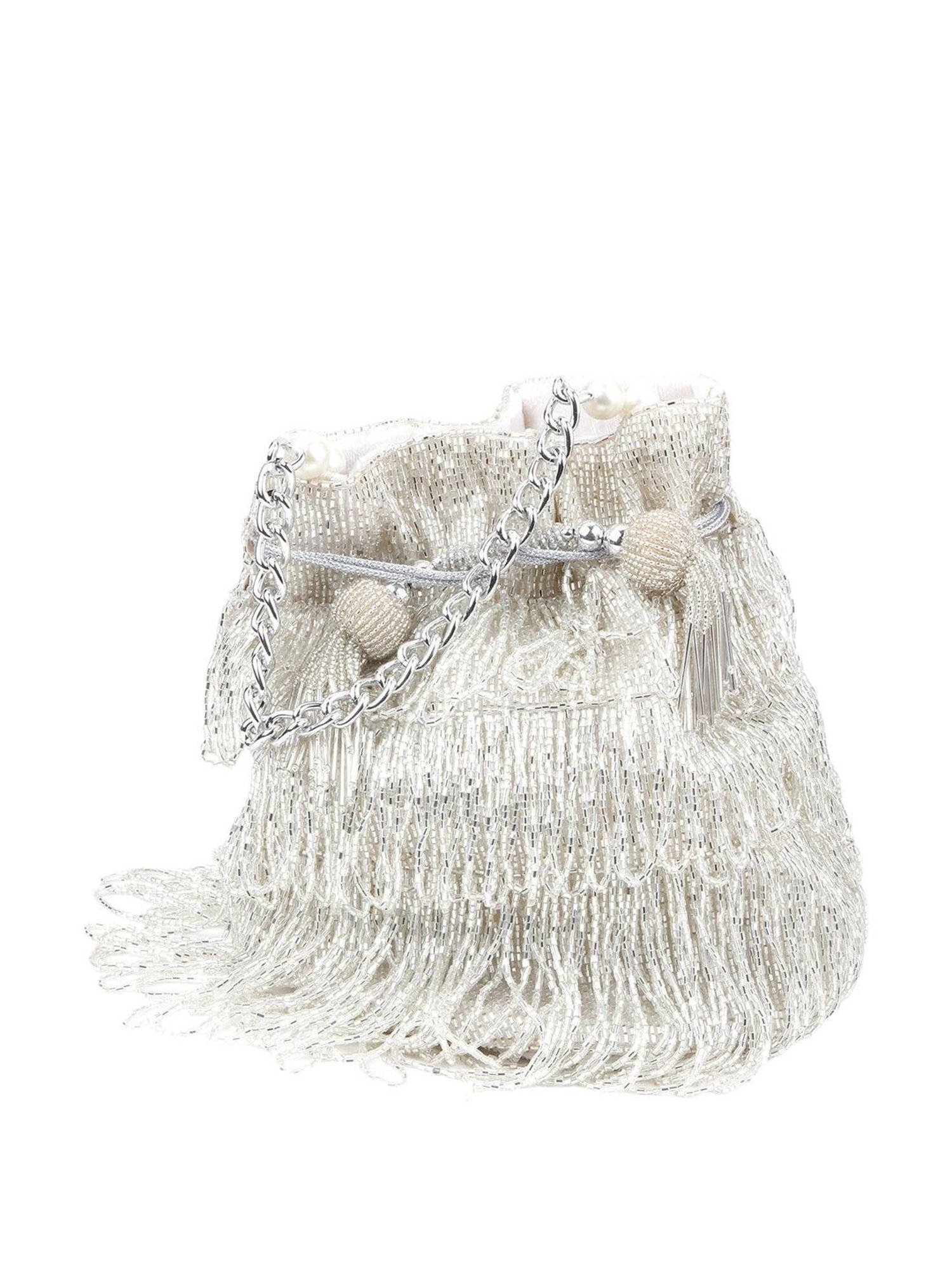 Call It Spring Silver Embellished Potli