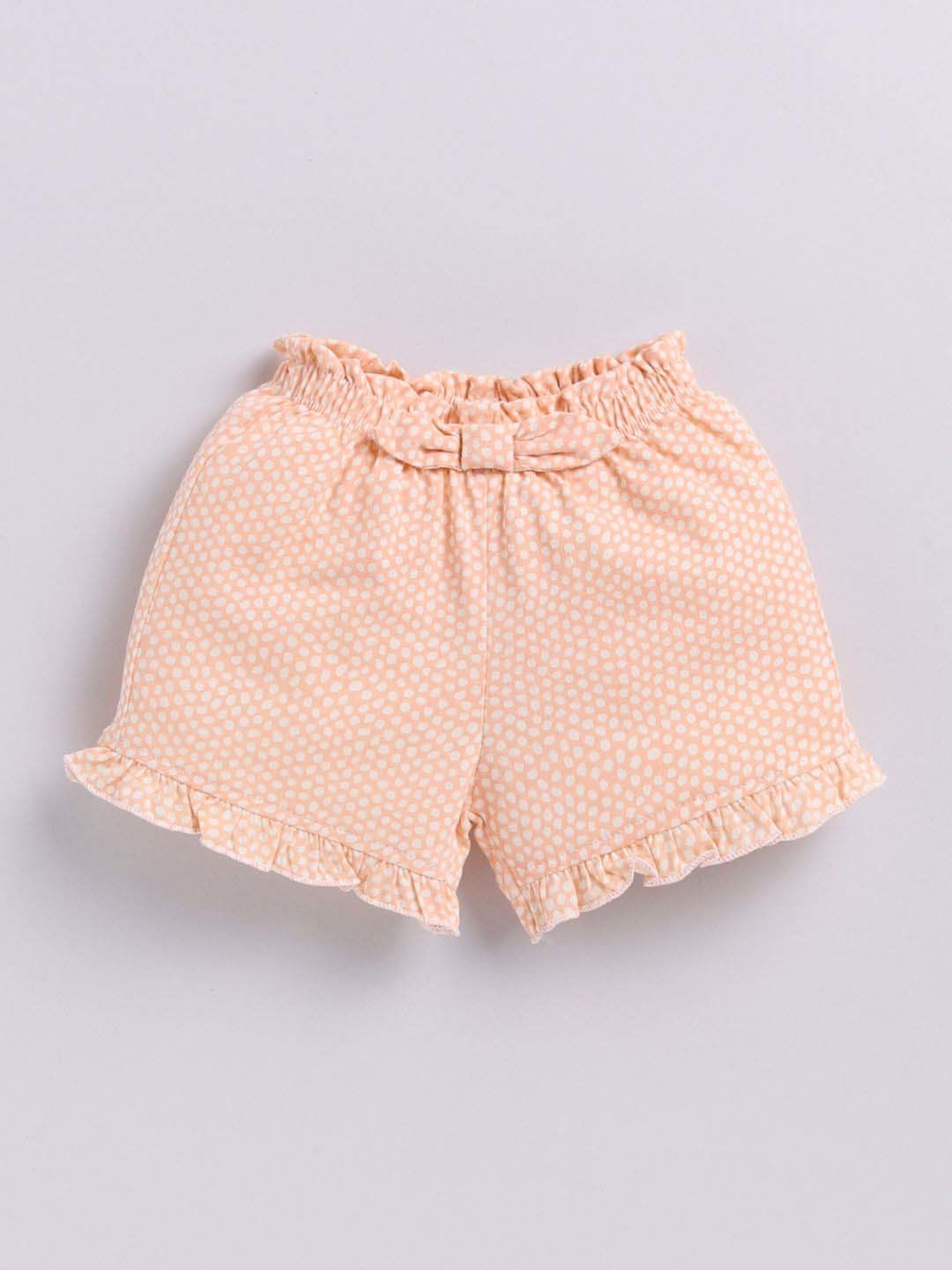 ANNIE Girls Brown Cotton Printed Top & Short sets