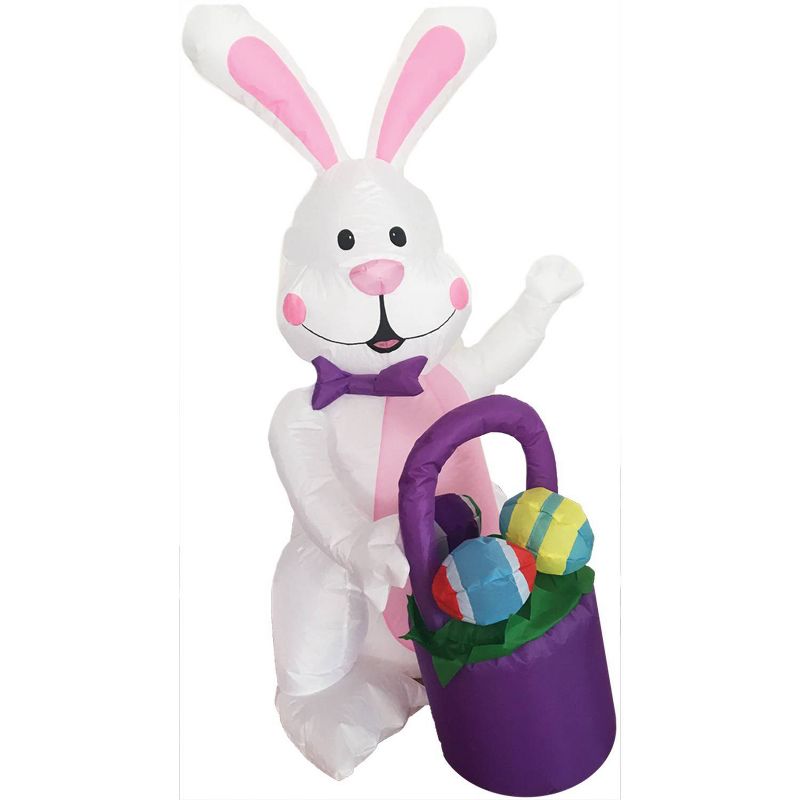 Easter 4ft Inflatable Bunny with Egg Basket
