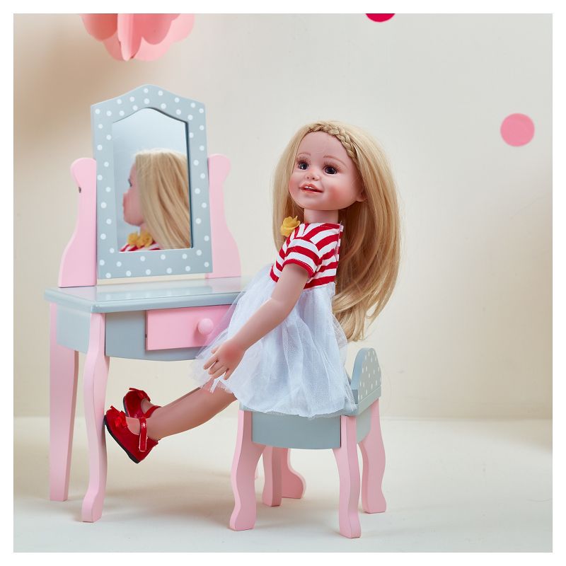 The Queen's Treasures Vintage Style Wooden Kitchen Sink for 18" Dolls