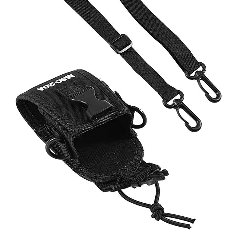 Universal Walkie Talkie Nylon Belt Case Bag with Adjustable Shoulder Strap Two Way Radio Holder Holster Case MSC20A for KenwoodMotorola HYT TwoWay Radio
