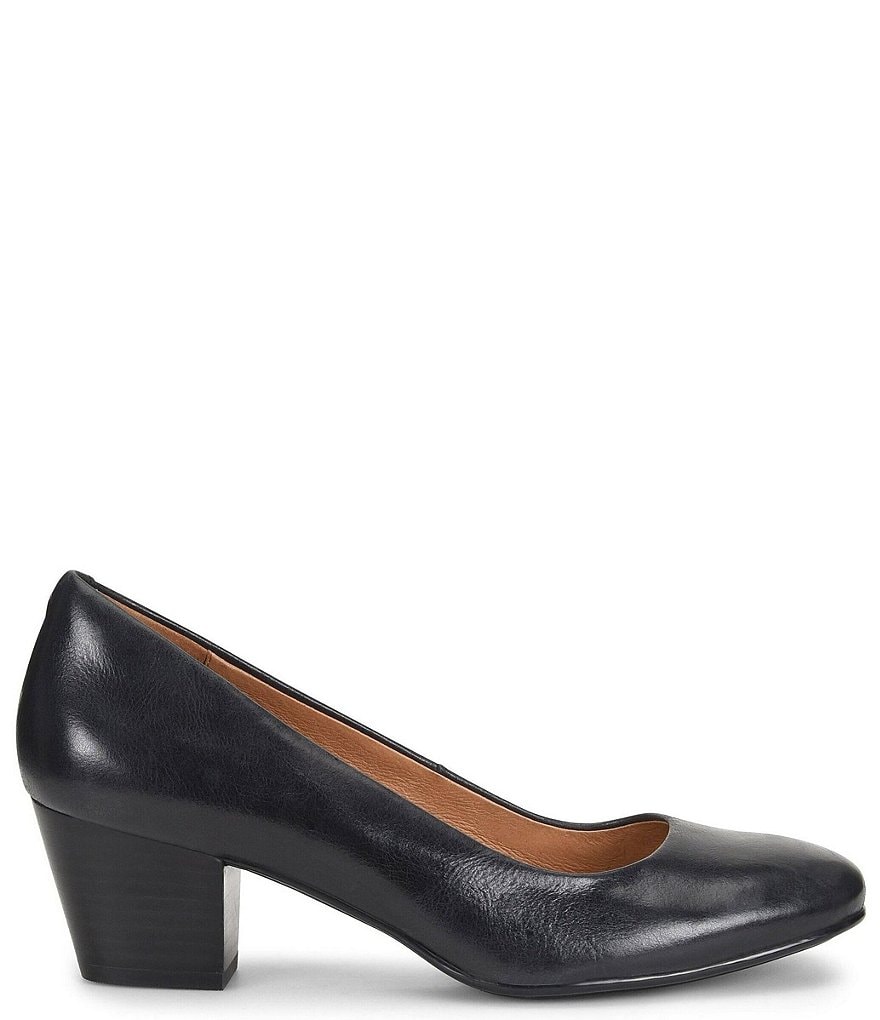 Sofft Lindon Leather Block Heel Pumps