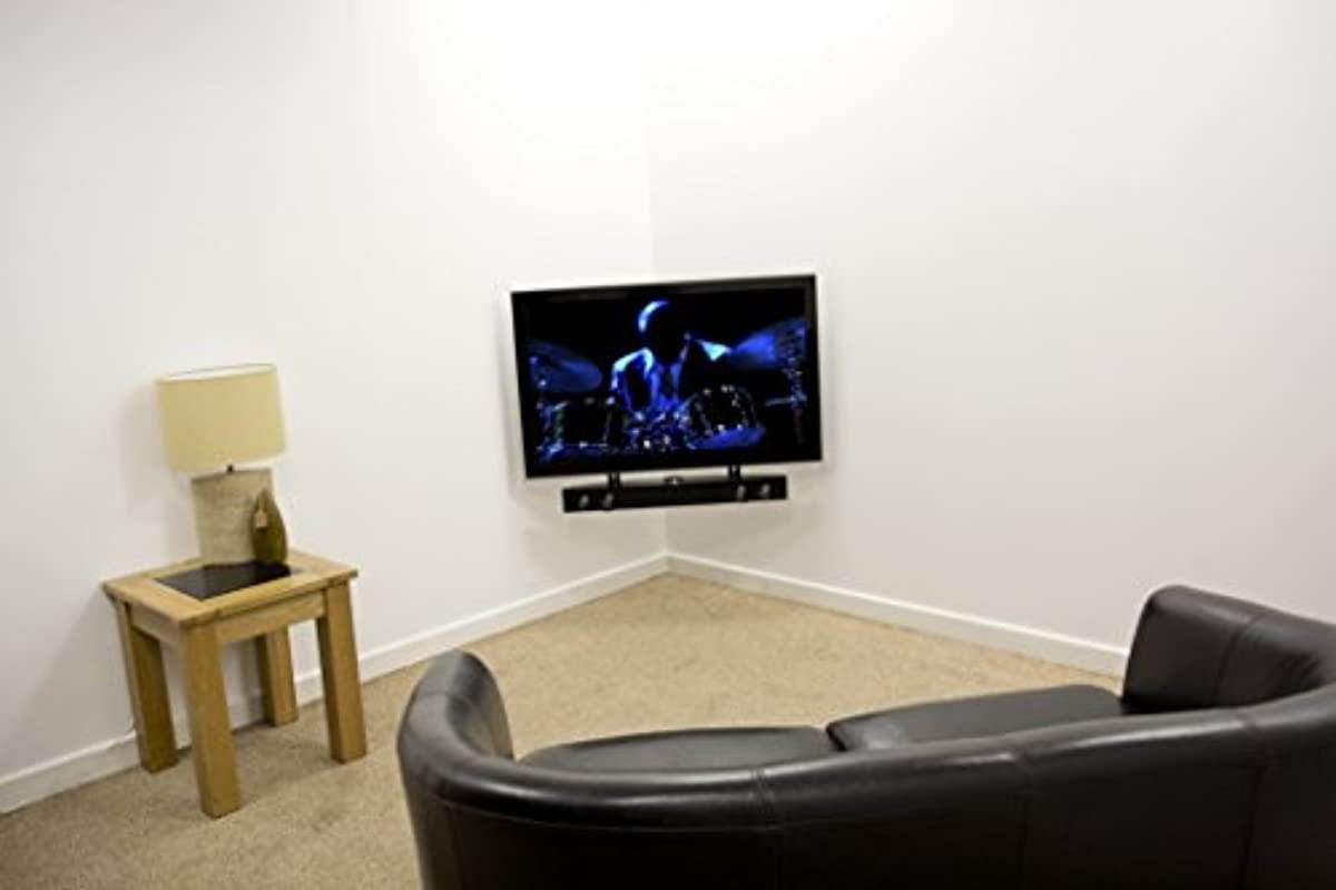 AVF EAK90-E Universal Soundbar Mount for Mounting Soundbar Above or Below TV, Black