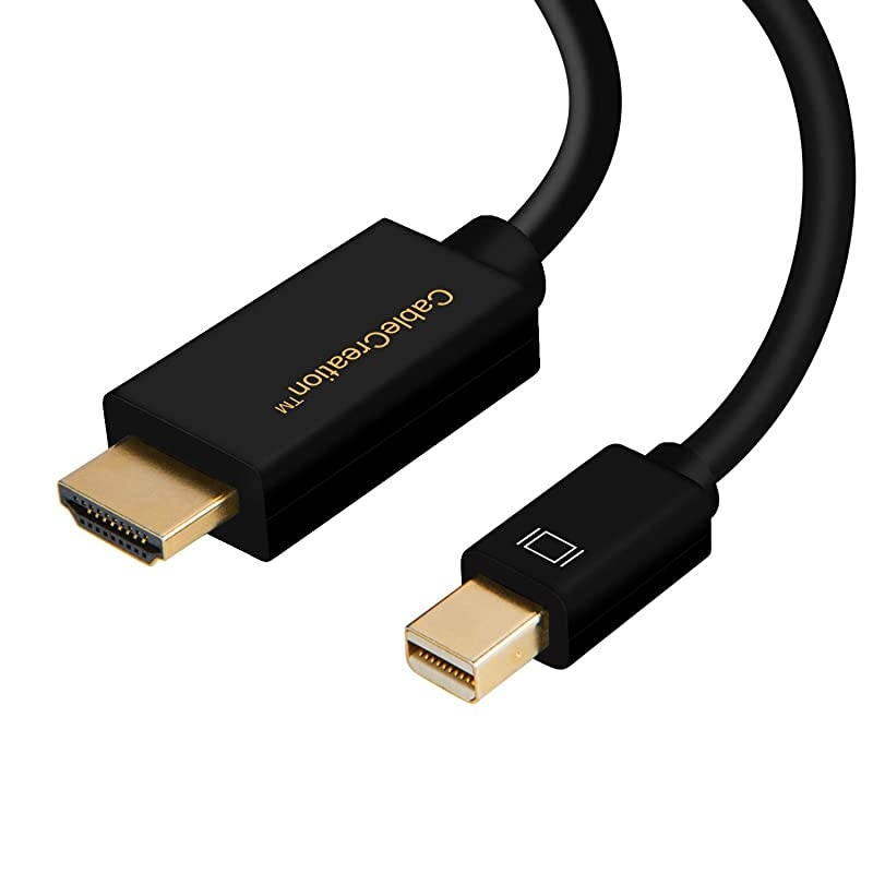 Active Mini DP to HDMI Cord 6ft,  Mini DisplayPort (DP1.2) to HDMI, 4K x 2K & 3D Audio/Video, Eyefinity Multi-Screen, Compatible with MacBook Pro, iMac 1.8 M/Black