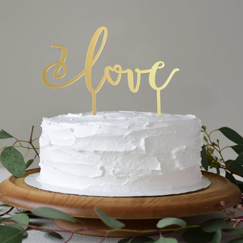 Love Script Cake Topper Party Decorations and Accessories