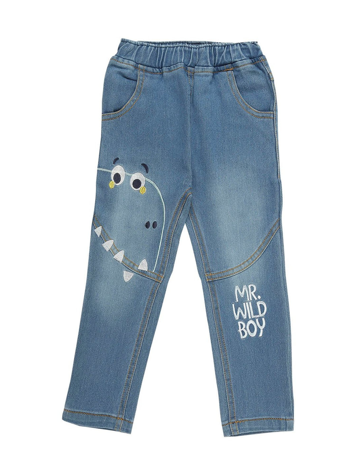 Mee Mee Kids Blue Printed Jeans