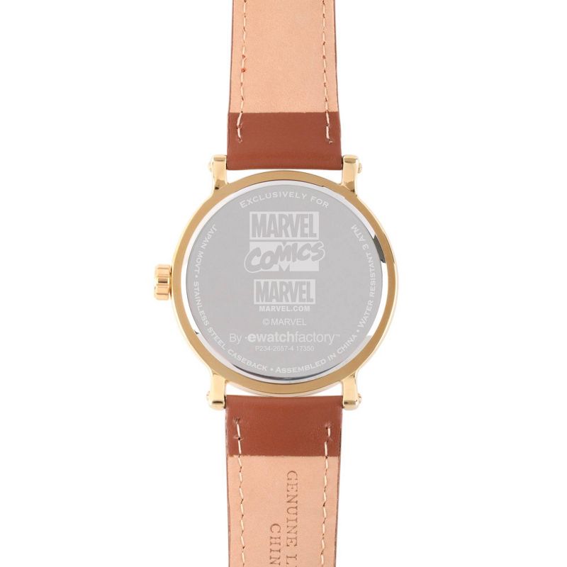 Men's Marvel Comics Gold Alloy Vintage Watch - Brown