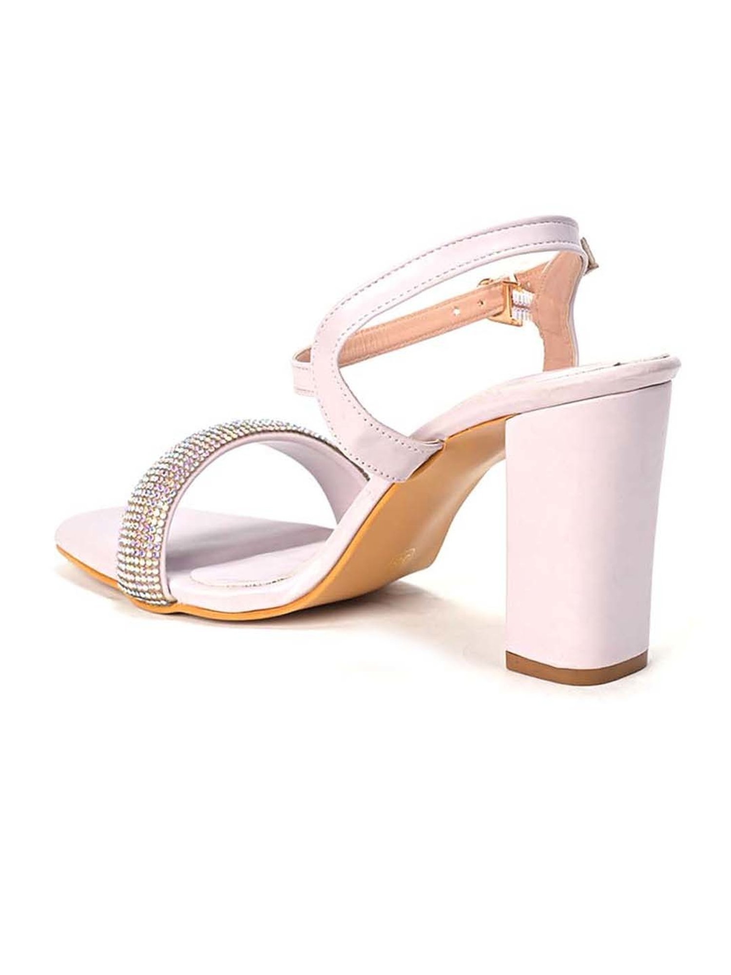 Scentra Women's Lavender Ankle Strap Sandals