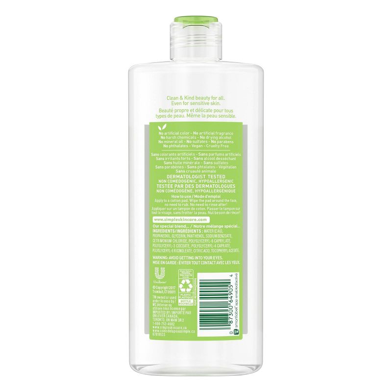 Simple Micellar Cleansing Water - 13.5 fl oz