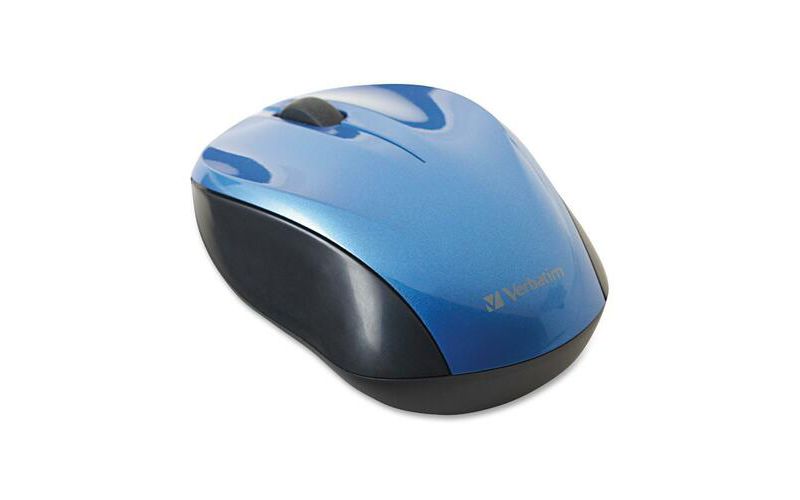 Verbatim Wireless Nano Notebook Optical Mouse - Blue - Optical - Wireless - Radio Frequency - Blue - USB - 1000 dpi - Scroll Wheel - 2 Button(s)