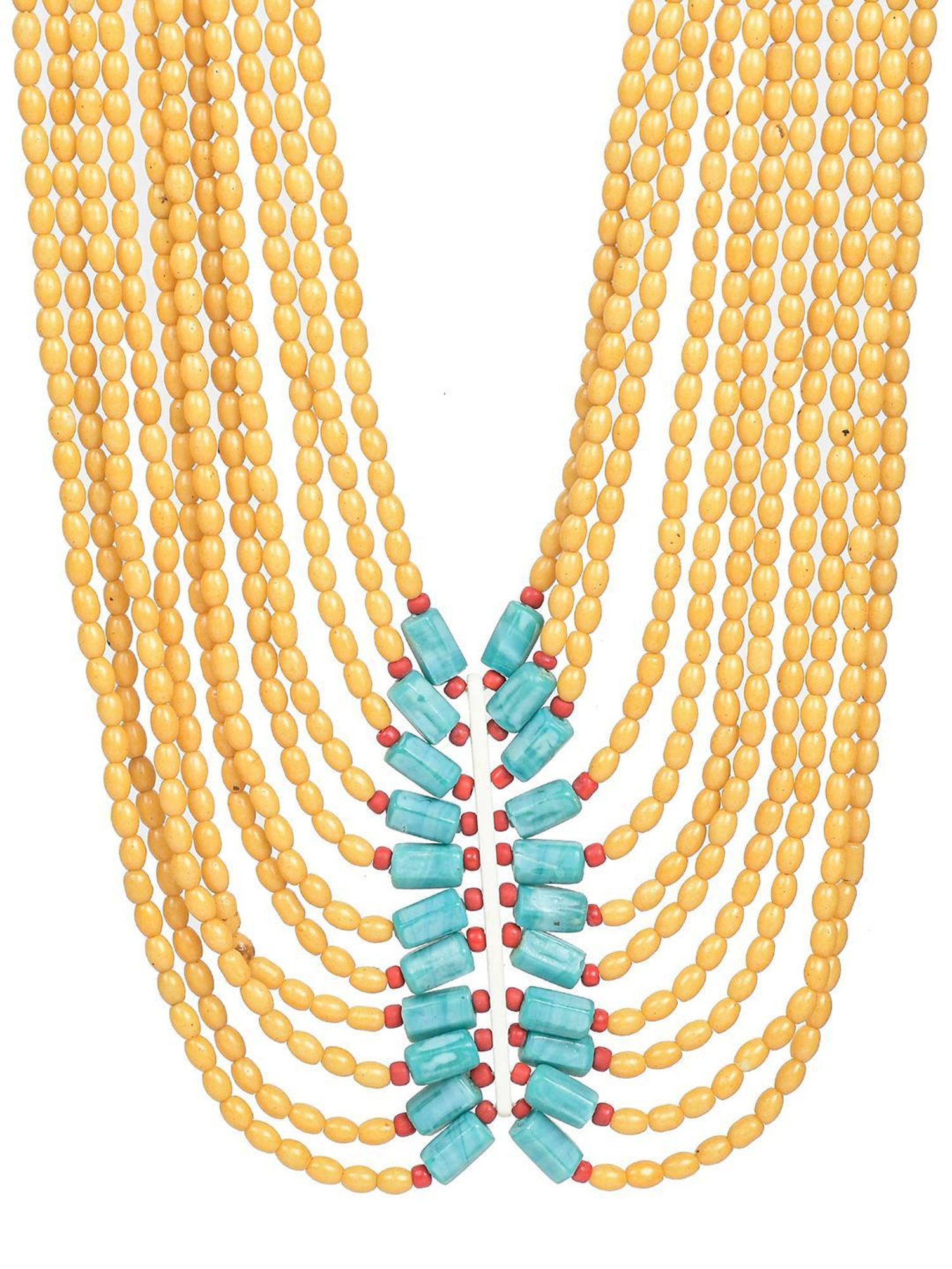 Imli Street Multicolor Vintage Naga Beaded Tribal Necklace