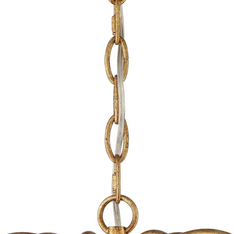 Possini Euro Design Possini Euro Charlotte 35" Wide Gold Leaf 6-Light Chandelier