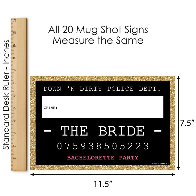 Big Dot of Happiness Girls Night Out Party Mug Shots - Bachelorette Party Photo Booth Props Party Mugshot Signs - 20 Count