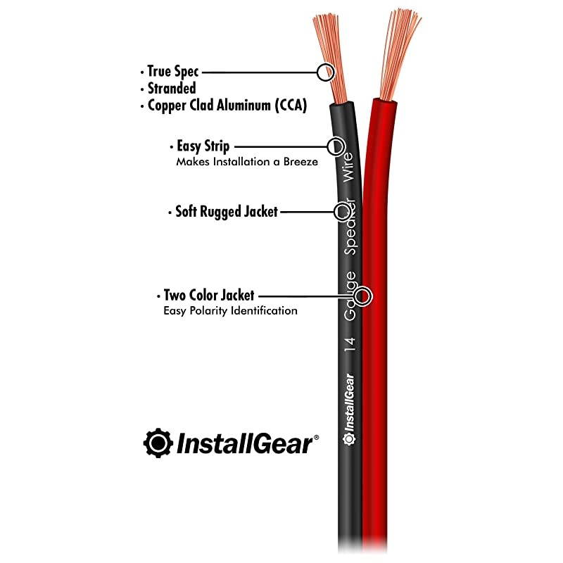 14 Gauge AWG 100ft Speaker Wire Cable RedBlack