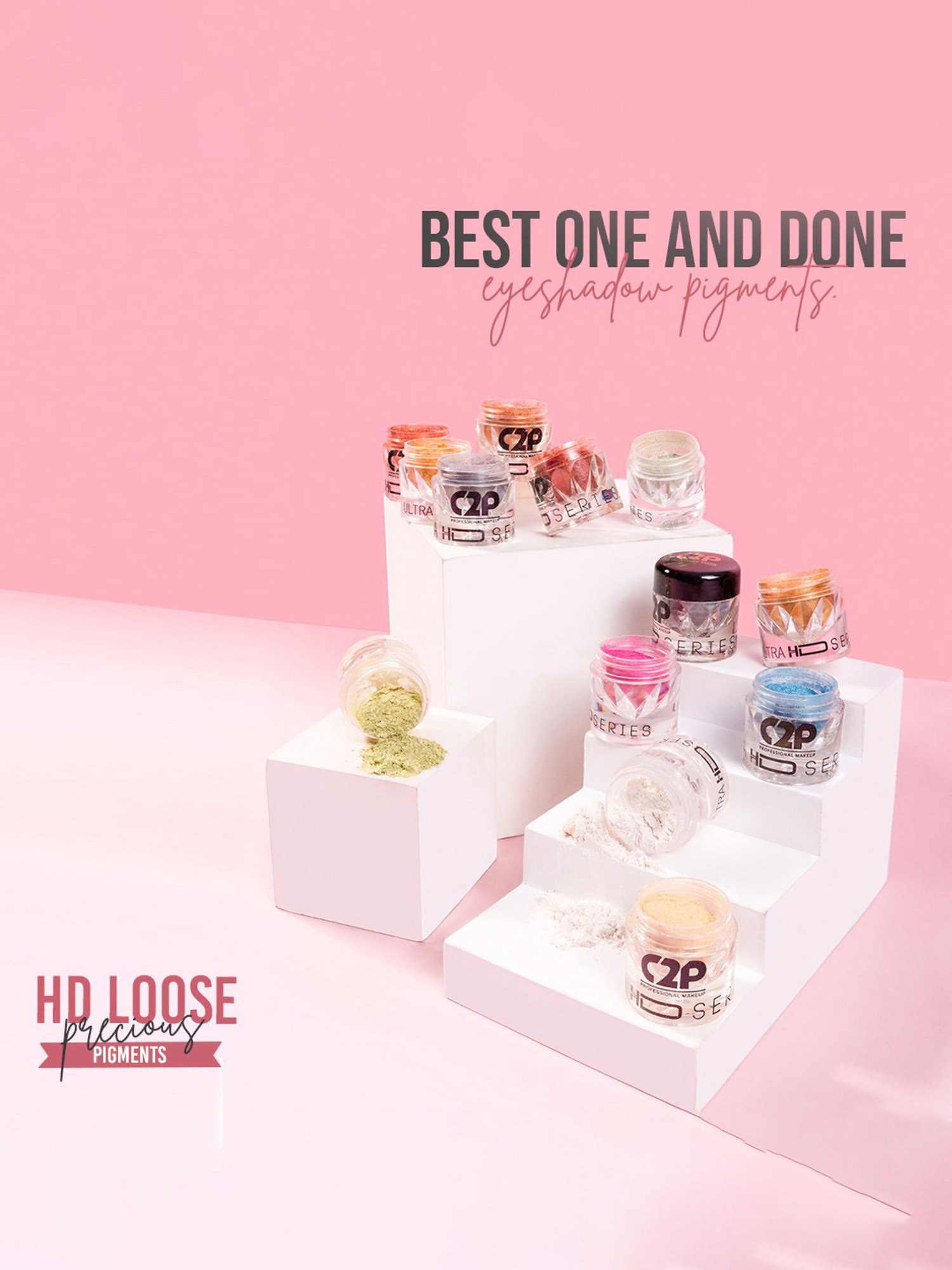 C2P PROFESSIONAL MAKEUP HD Loose Precious Pigments Eyeshadow Mid Night 10 - 2 gm