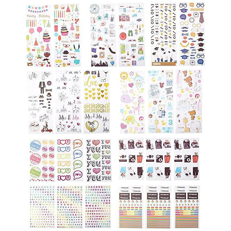 2x3 Instant Print Camera for iPhone (Black) Stickers Bundle