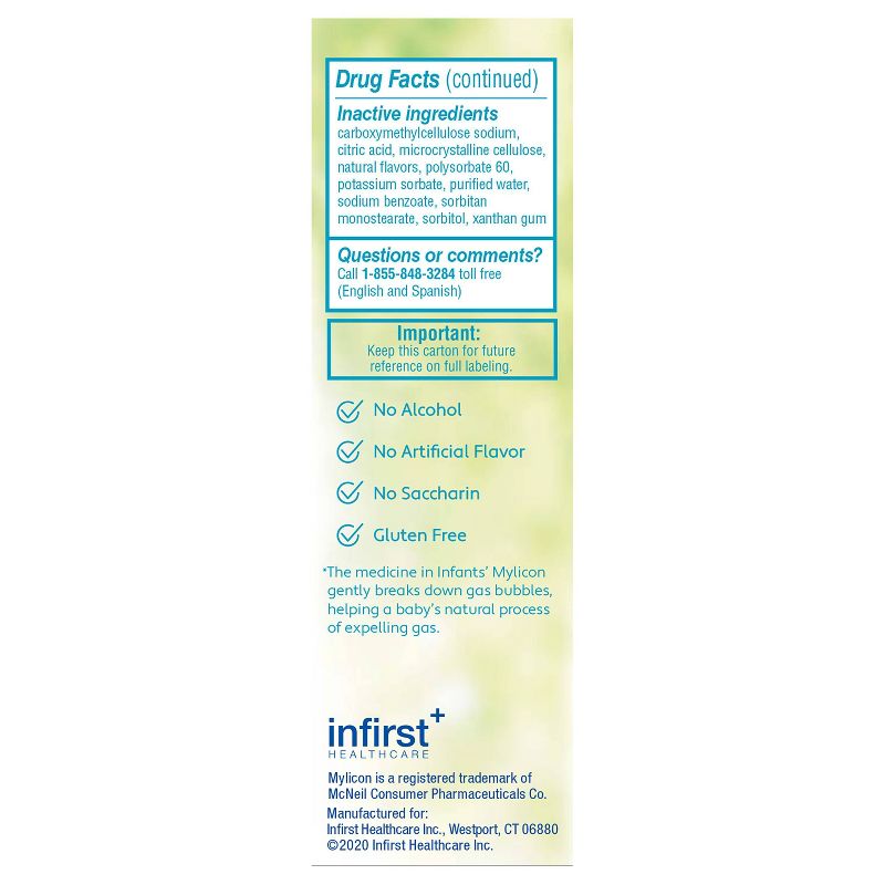 Mylicon Infant Gas Relief Colic Dye Free Drops - 1 fl oz