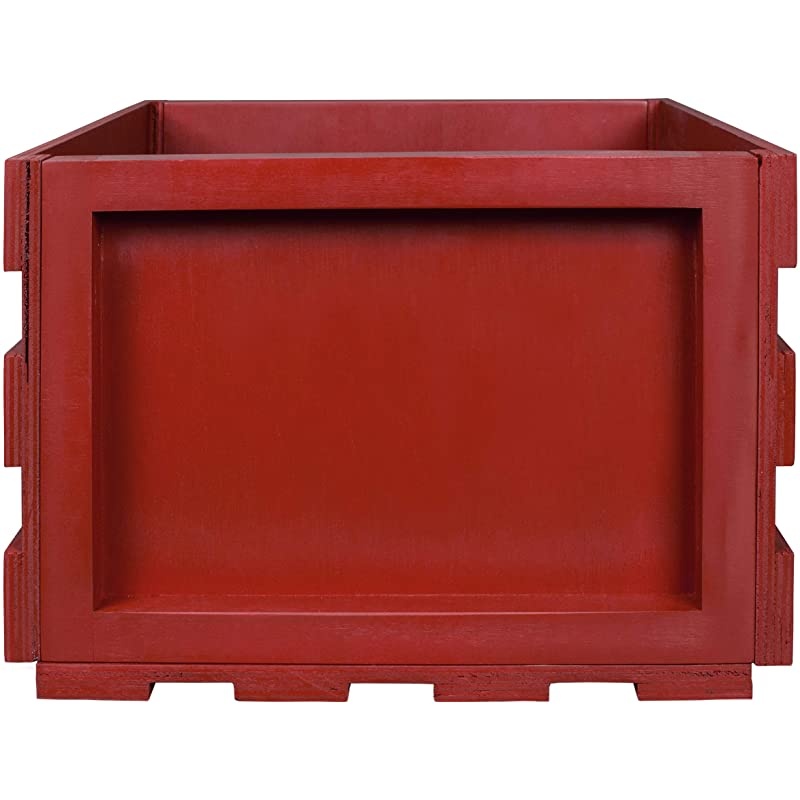 AC1004ARE Record Storage Crate Holds up to 75 Albums Red