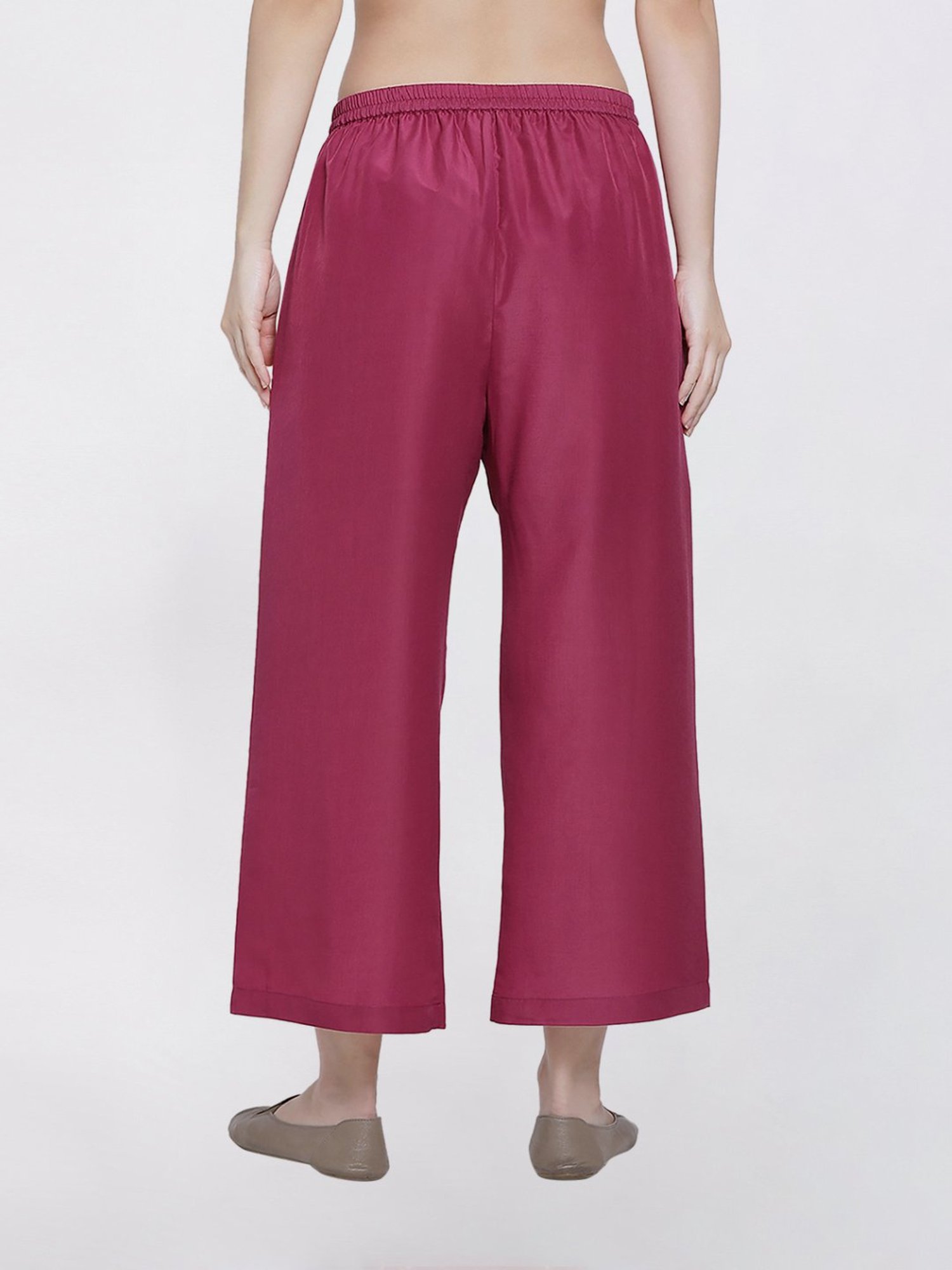 Office & You Pink Straight Fit Palazzos