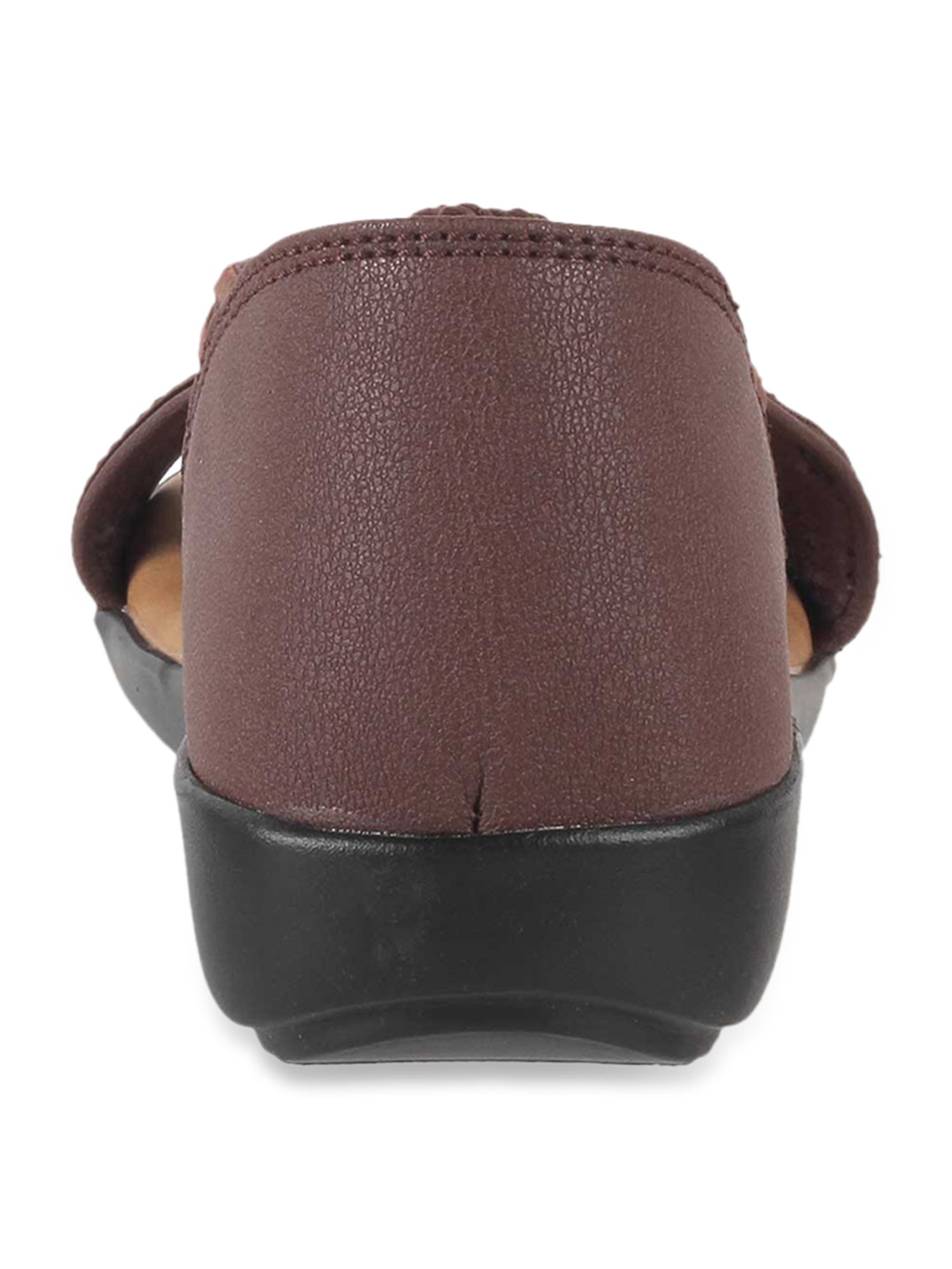 Walkway Women's Brown Cross Strap Sandals