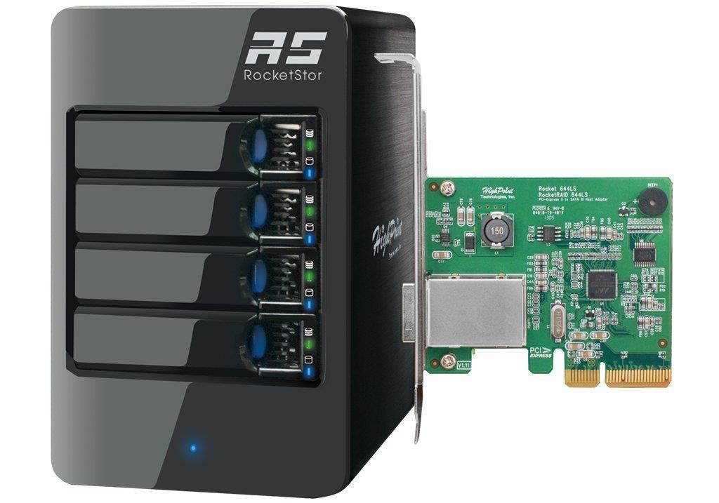 HighPoint RocketStor 6414VS 6Gb/s SAS/SATA Value RAID Class 4-Bay Storage Tower Enclosure