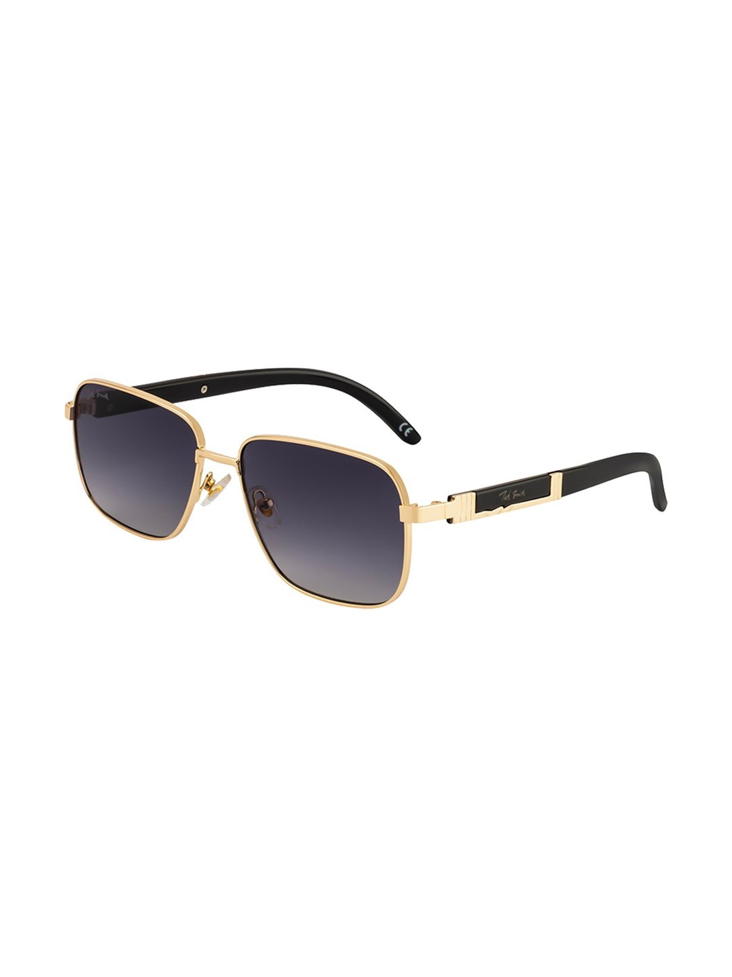 Ted Smith Dark Blue Square Unisex Sunglasses